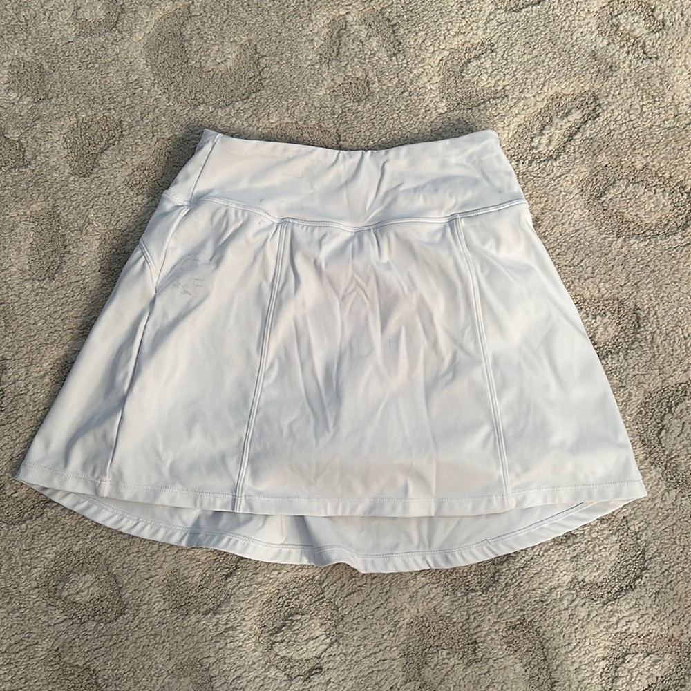 white tennis skirt